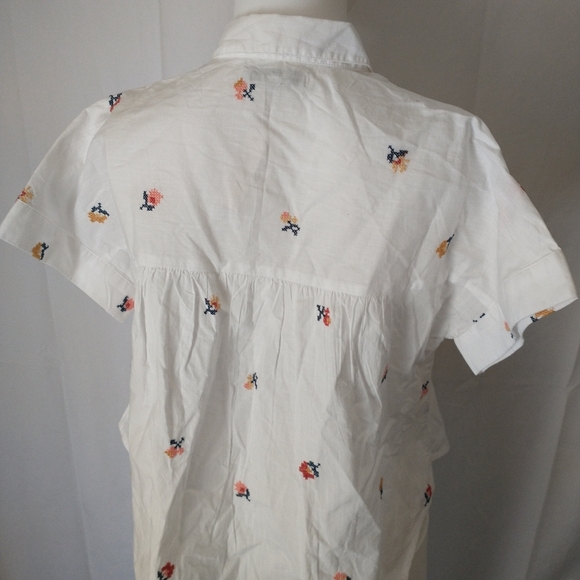 Madewell Floral White Button down - Picture 4 of 5